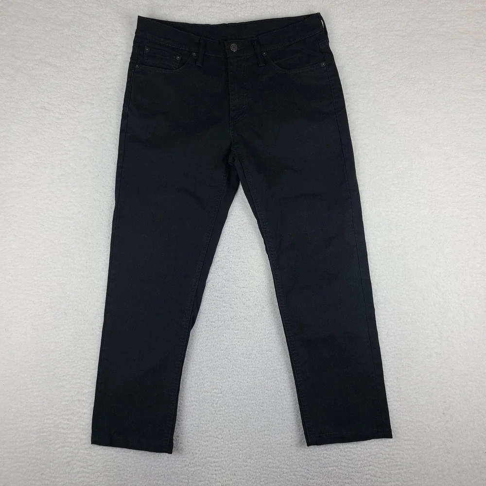 Levi's 541 Jeans Mens 32x28 Black Wash Athletic Fit Denim HEMMED‎